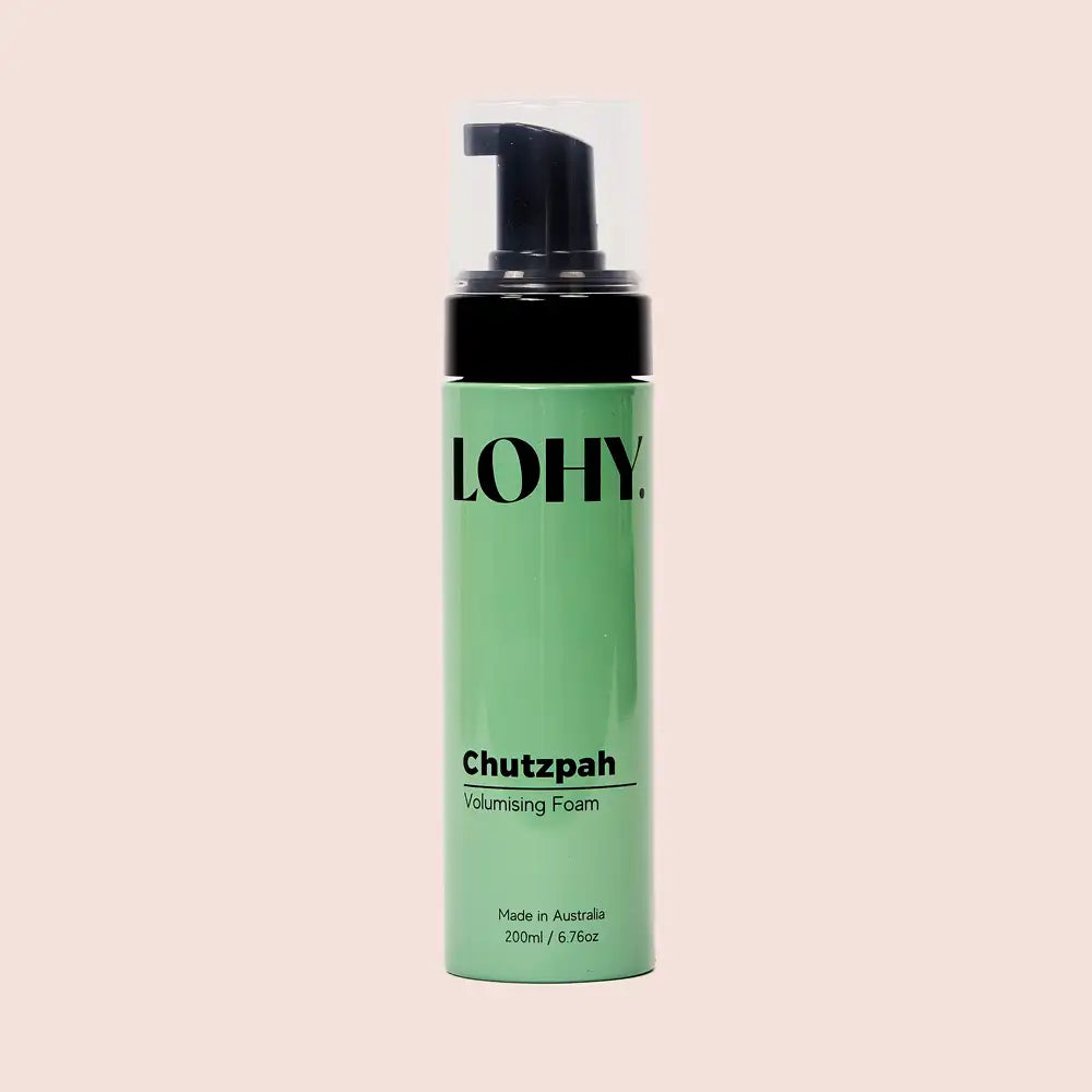 Bottle of LOHY Chutzpah Volumising Foam